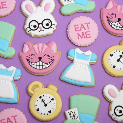 Alice in Wonderland biscuits