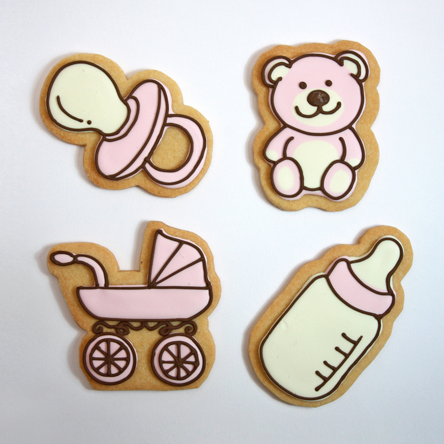 Baby shower biscuits