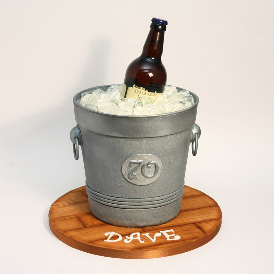 Beer bucket cake