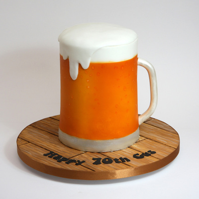 Beer mug cake