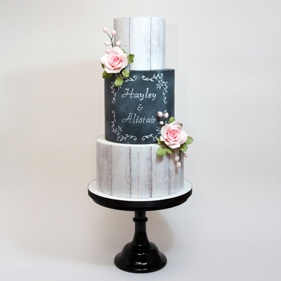 Chalkboard cake