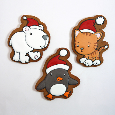 Christmas animal biscuits