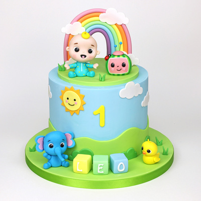 Cocomelon 1st birthday cake