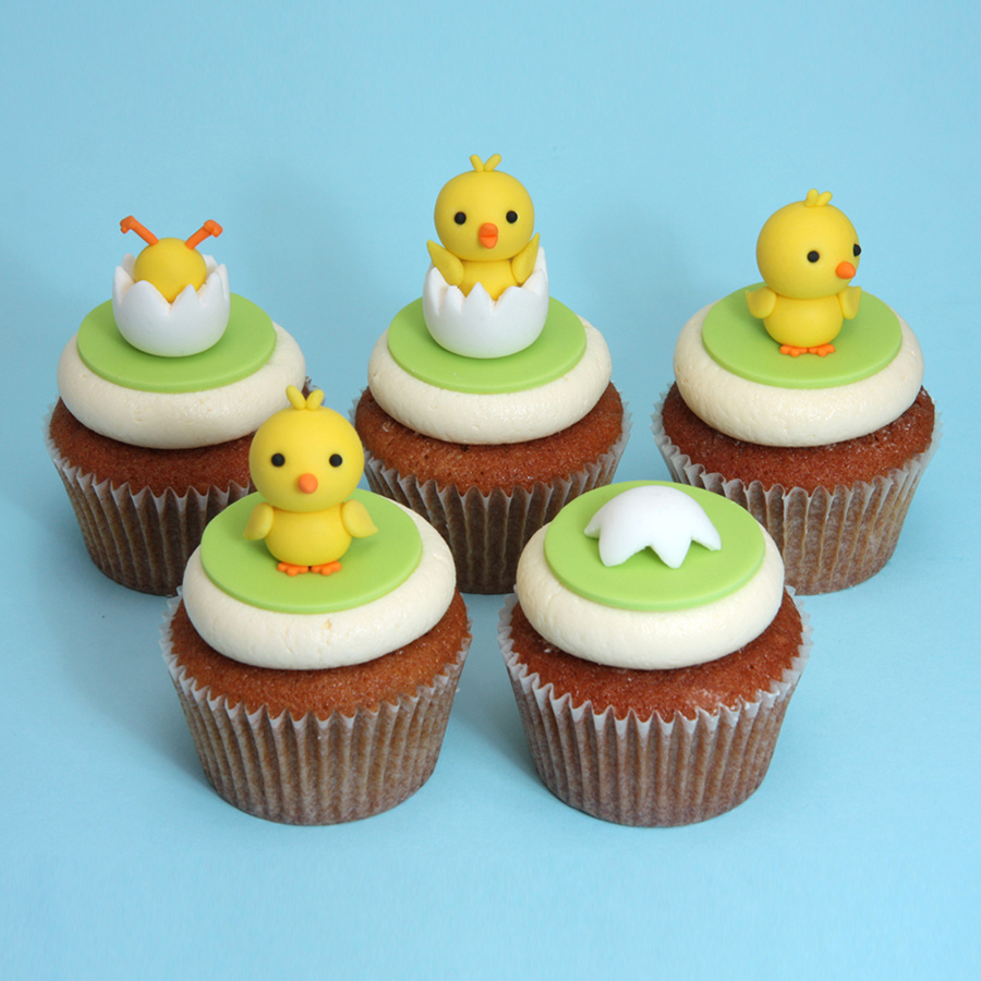 Easter chick cupcakes