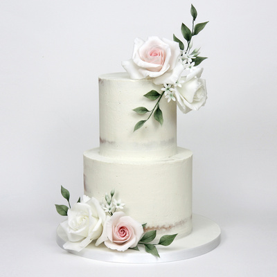 Elegant semi-naked cake