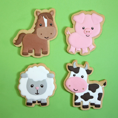 Farm animals biscuits