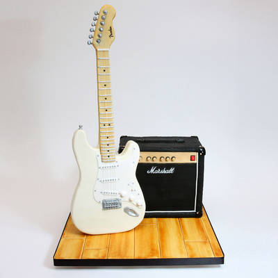 Fender guitar and amp cake