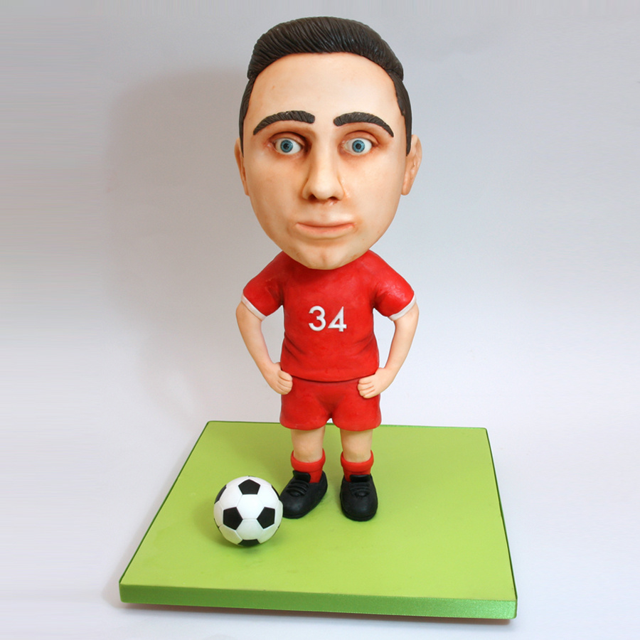 Footballer cake