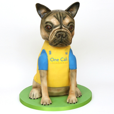 French bulldog cake