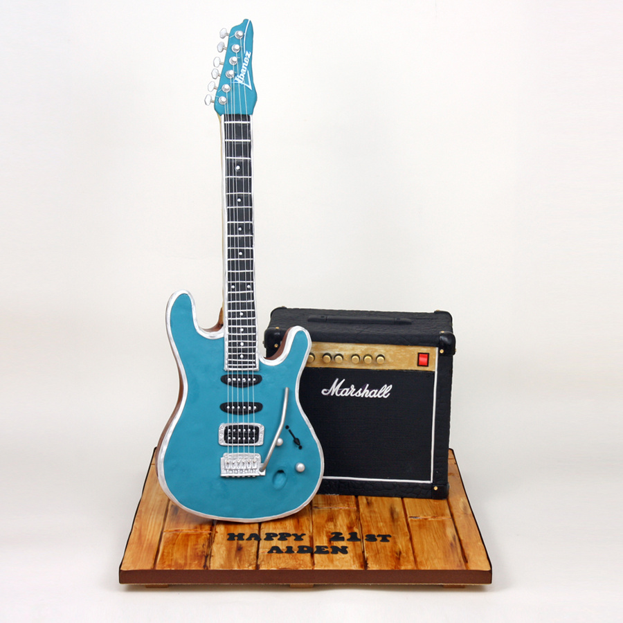 Ibanez guitar and amp cake