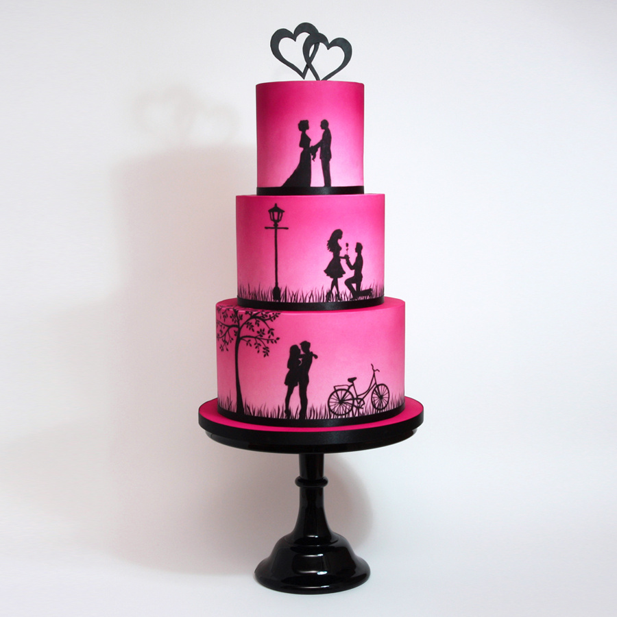 Love story cake