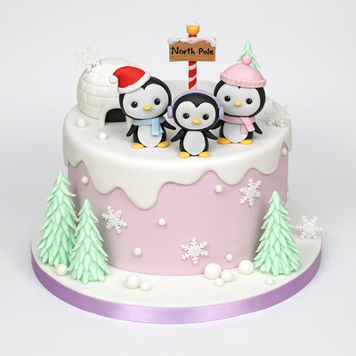 North Pole Christmas cake