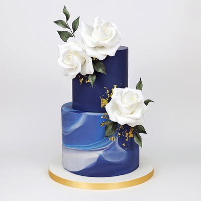 Ocean marble cake