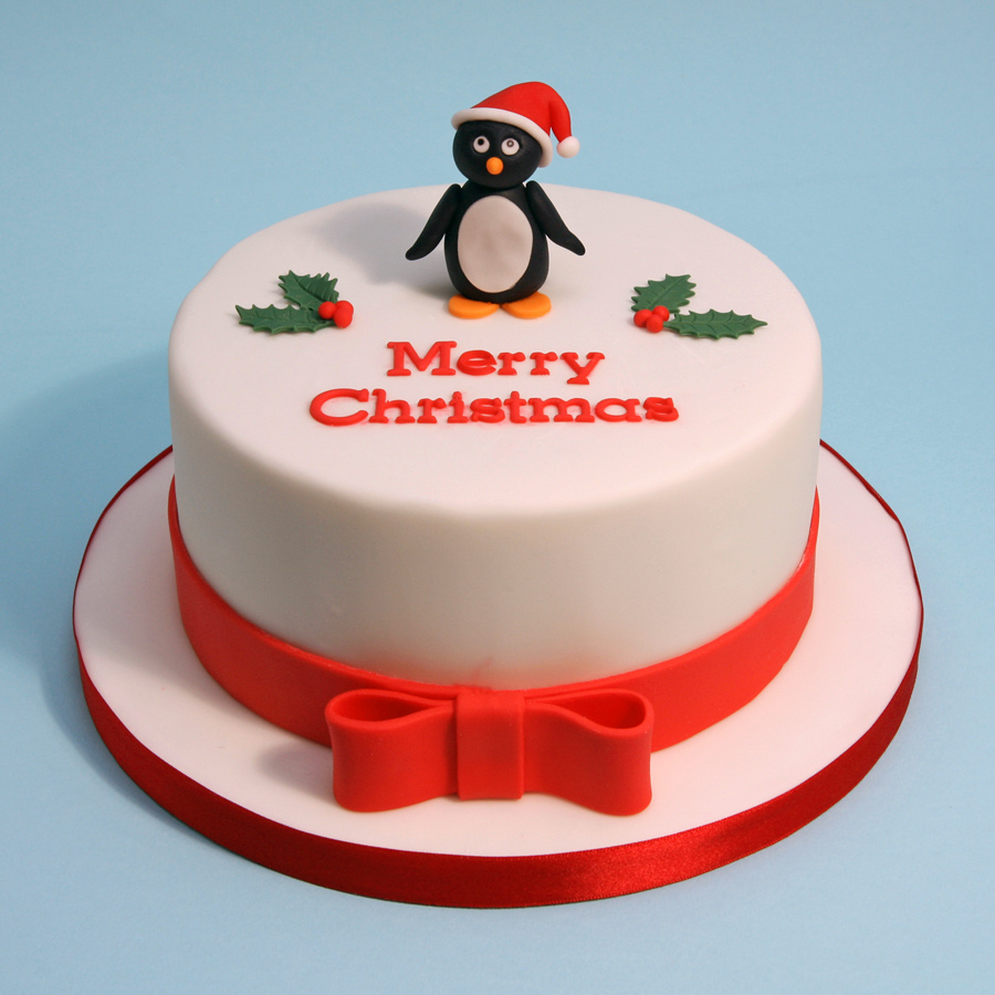 Penguin Christmas cake