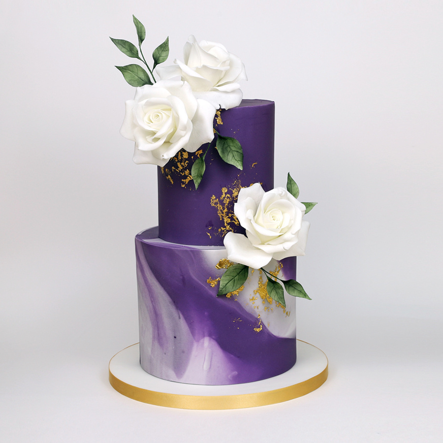 Purple marble cake