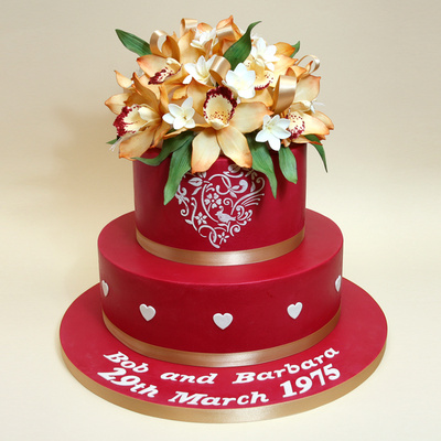 Ruby anniversary cake