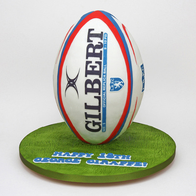 Rugby ball cake