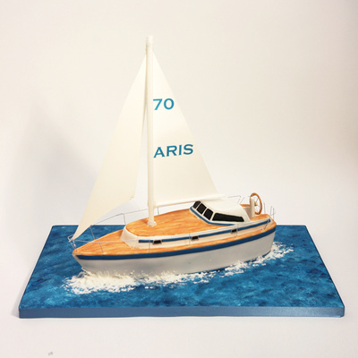 Sailing boat cake