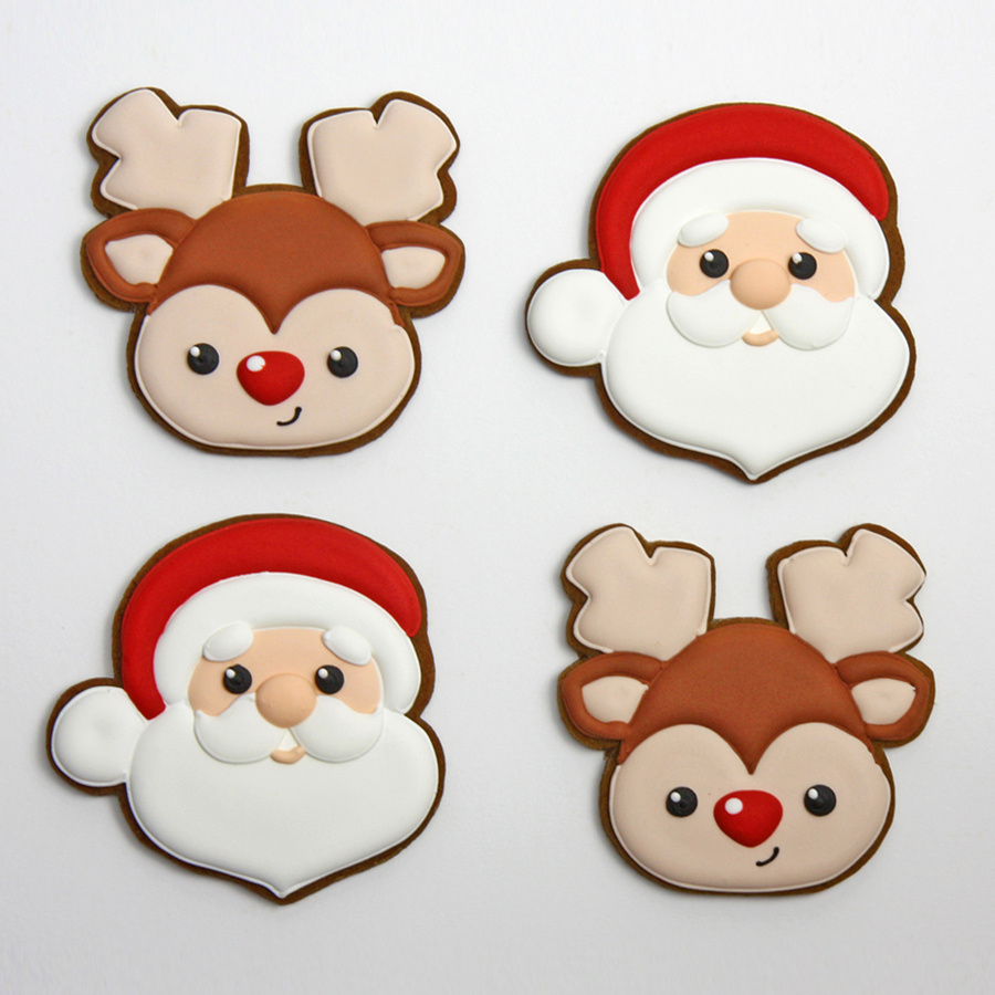 Santa and Rudolph biscuits