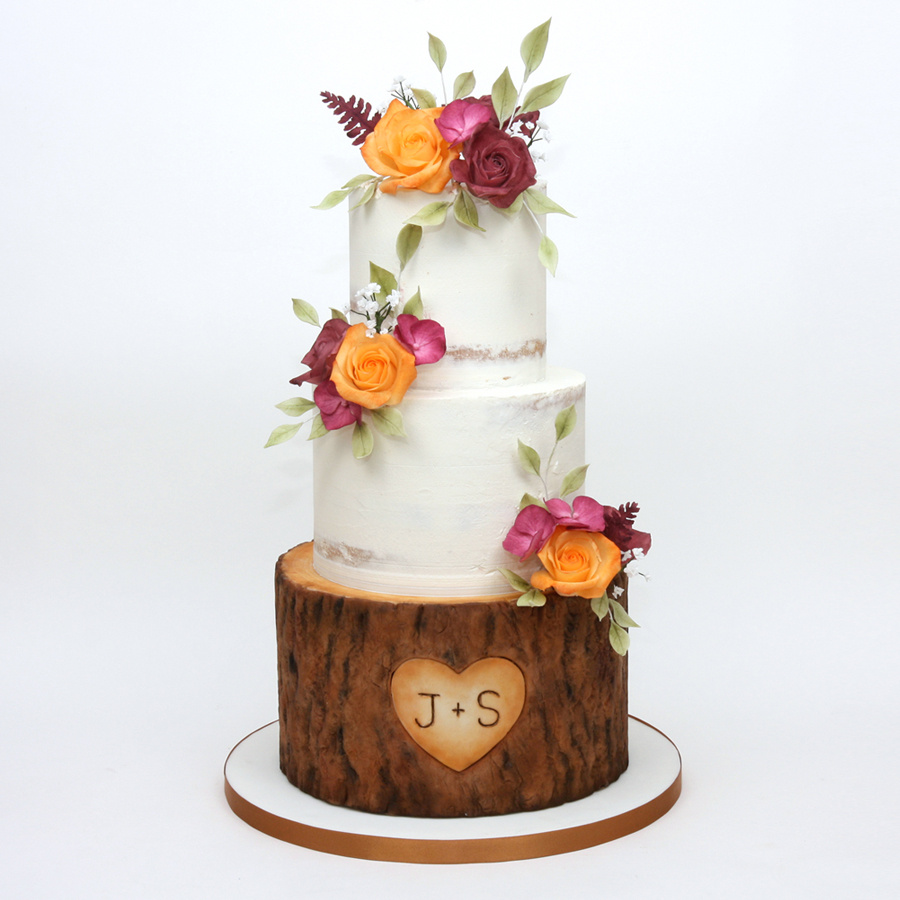 Semi-naked autumn cake