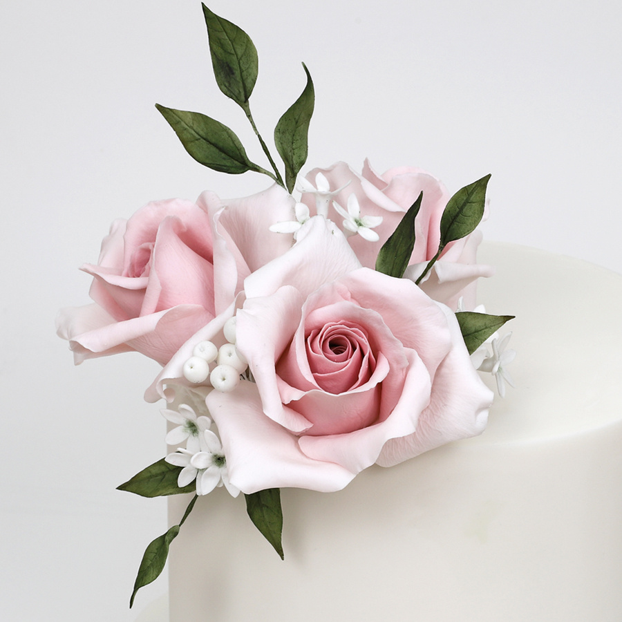 Simple elegant rose cake