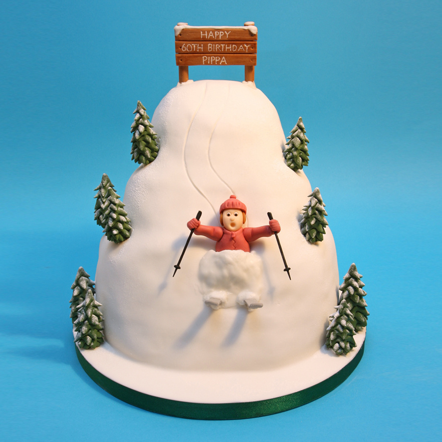 Skiing cake