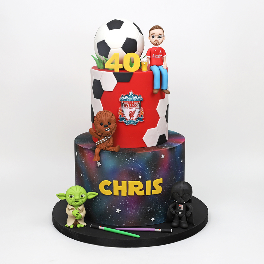 Star Wars and Liverpool cake