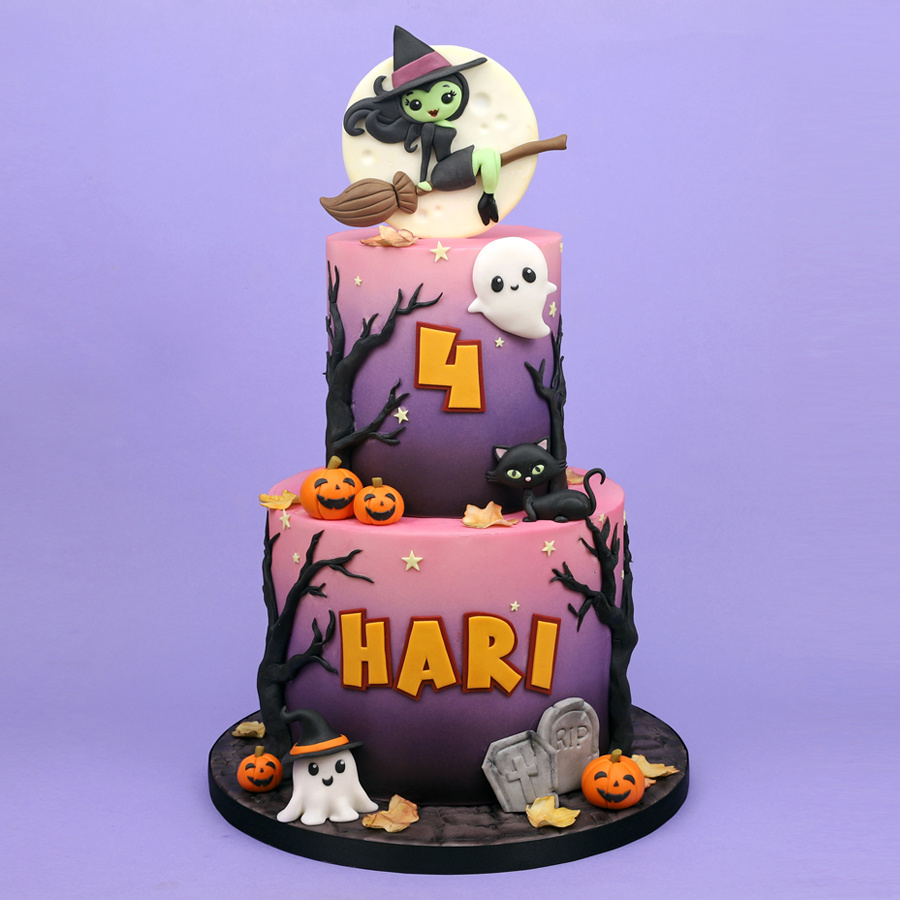 Sunset Halloween cake