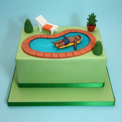 Swimming pool cake