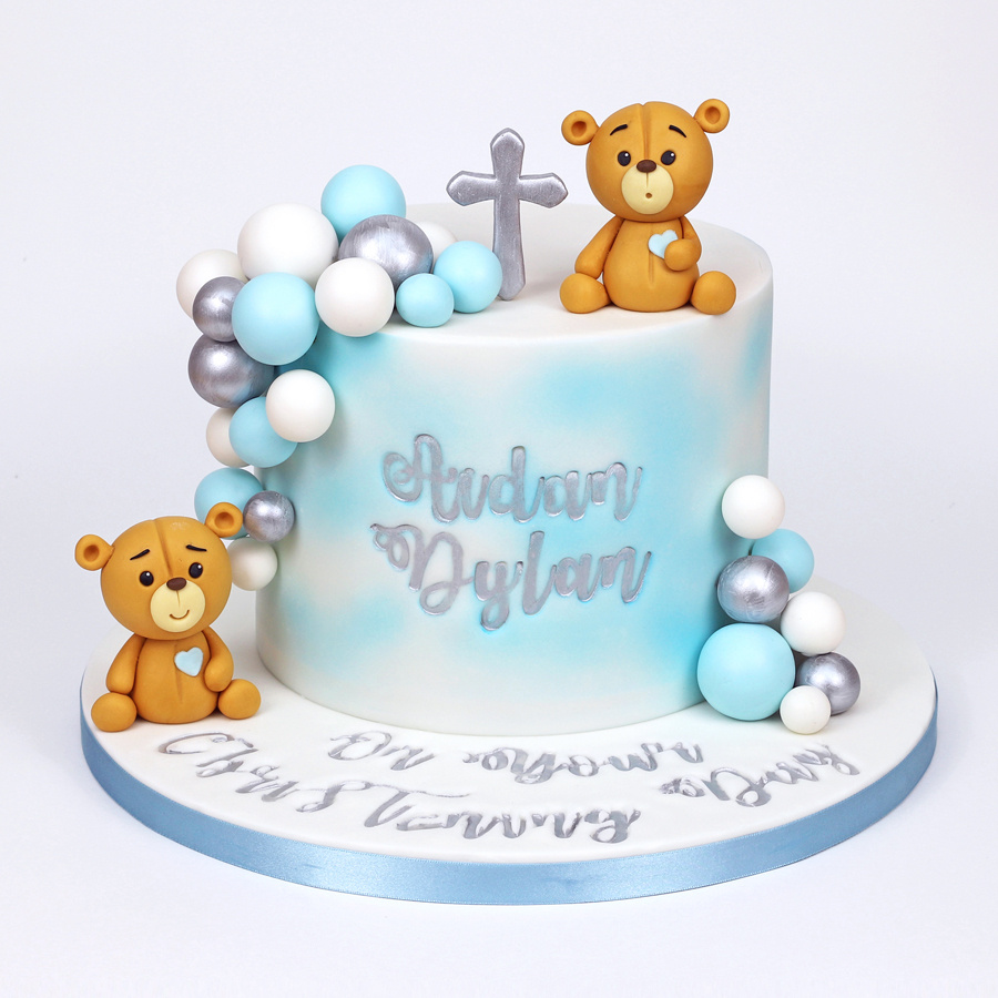 Teddy Baptism cake