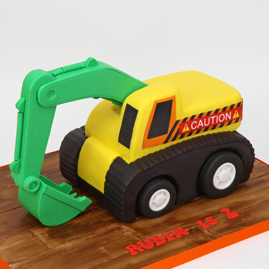 Toy digger cake