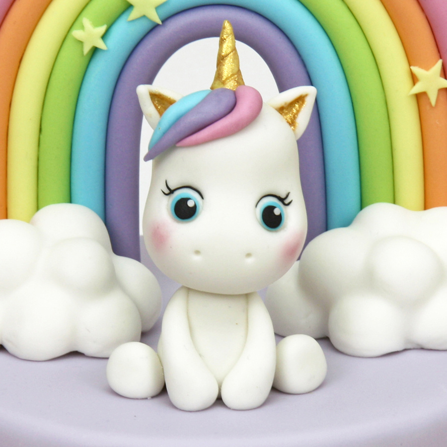 Unicorn and rainbow cake