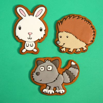 Woodland animal biscuits